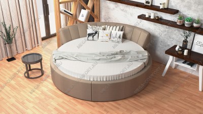 Круглая кровать «Индира» матрас и подушки в подарок