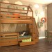 Двухъярусная кровать-домик с лестницей комодом "Иволга"